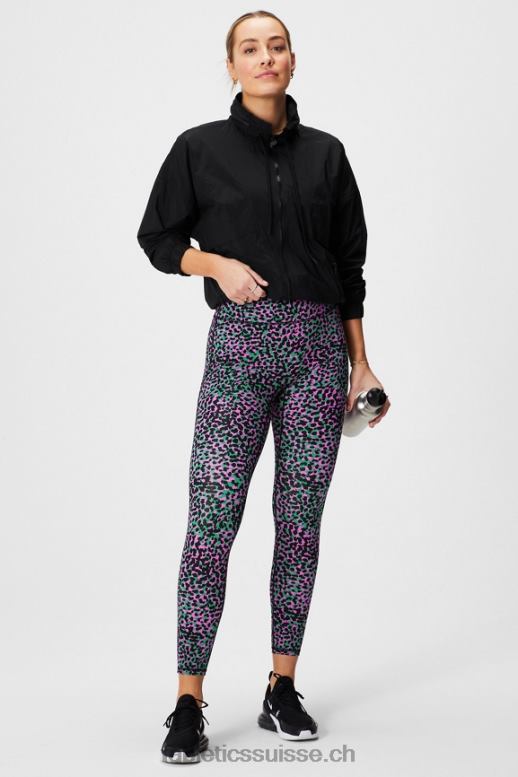 femmes veste de survêtement en nylon B0B6R2750 noir Fabletics