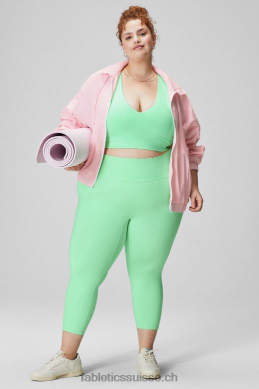 femmes veste de survêtement en nylon B0B6R2753 rose tendre/blanc classique Fabletics
