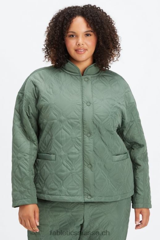femmes veste matelassée B0B6R2792 fumée verte Fabletics