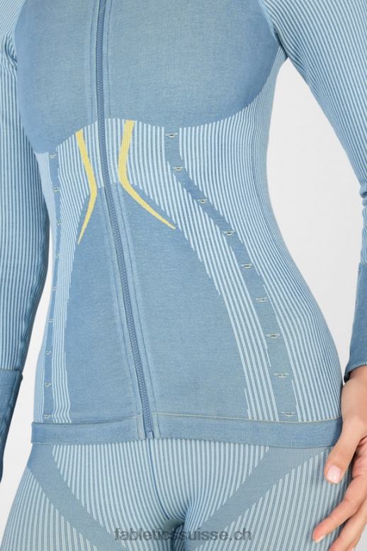 femmes veste sans couture cassidy B0B6R2708 bleu ardoise/sky way/meyer Fabletics