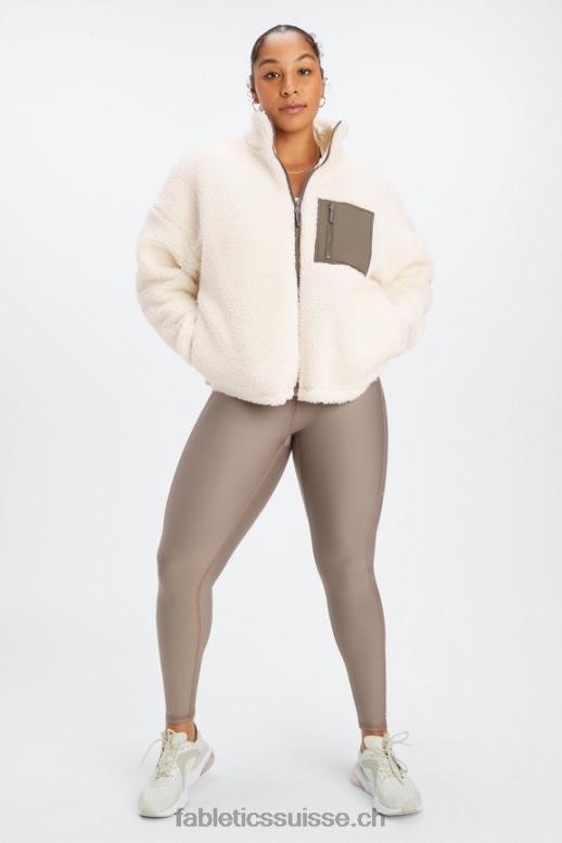 femmes veste teddy rylan B0B6R2793 logo aigrette/écorce de saule Fabletics