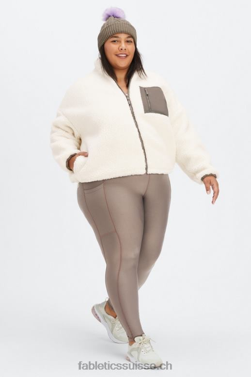femmes veste teddy rylan B0B6R2794 logo aigrette/écorce de saule Fabletics