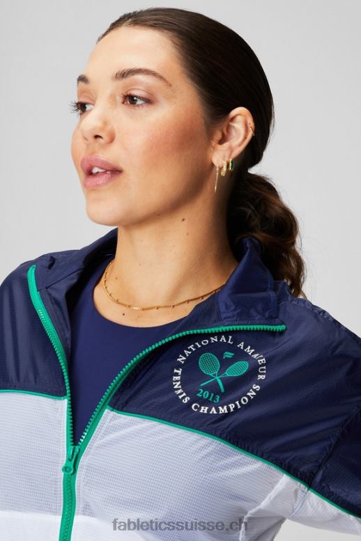 femmes veste tissée payton B0B6R2755 marine collégiale/blanc classique/graphique Fabletics