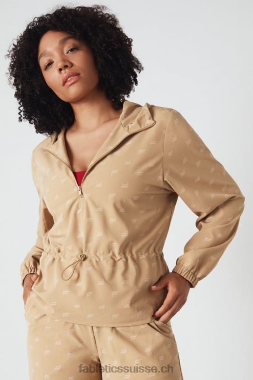 femmes veste tissée rosa B0B6R2814 brun sable Fabletics