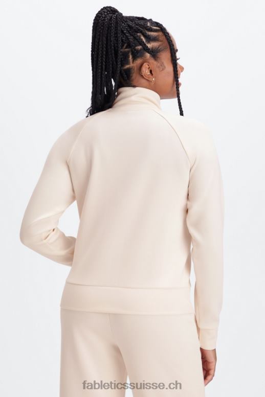 femmes veste zippée en interlock pelucheux B0B6R2808 avoine Fabletics