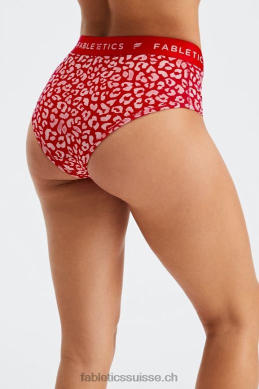 femmes Culotte taille haute 24-7 B0B6R2865 baiser de léopard rouge Fabletics