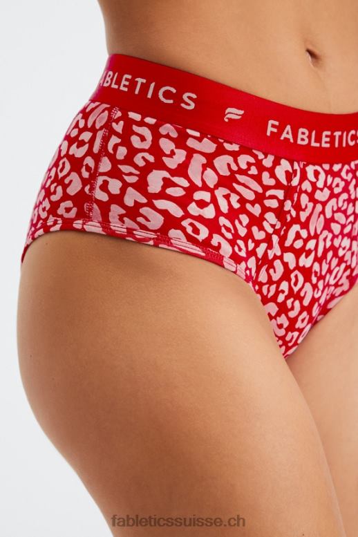 femmes Culotte taille haute 24-7 B0B6R2865 baiser de léopard rouge Fabletics