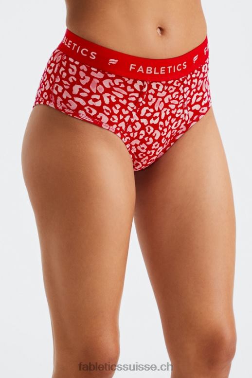 femmes Culotte taille haute 24-7 B0B6R2865 baiser de léopard rouge Fabletics