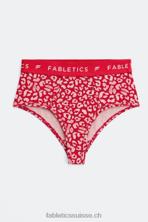 femmes Culotte taille haute 24-7 B0B6R2865 baiser de léopard rouge Fabletics