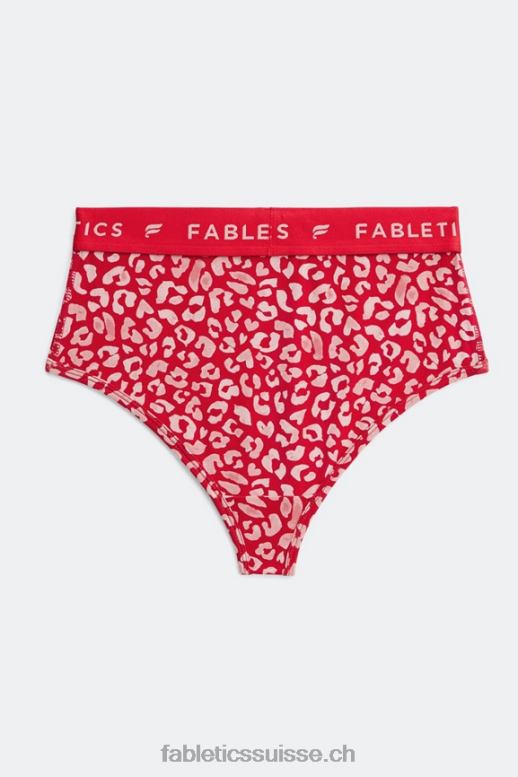 femmes Culotte taille haute 24-7 B0B6R2865 baiser de léopard rouge Fabletics