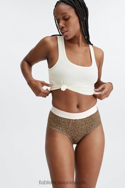 femmes Culotte taille haute 24-7 B0B6R2866 tache de léopard bronze foncé Fabletics