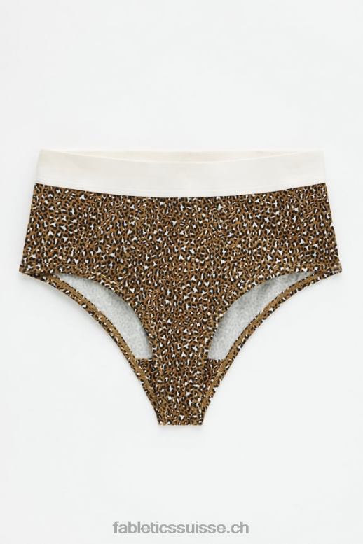 femmes Culotte taille haute 24-7 B0B6R2866 tache de léopard bronze foncé Fabletics