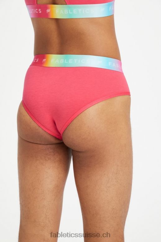 femmes Culotte taille haute 24/7 pride B0B6R2861 rouge magenta Fabletics