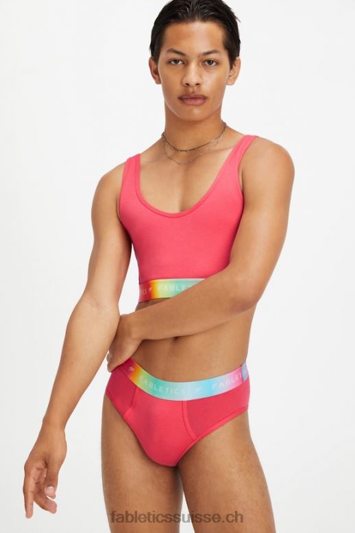femmes Culotte taille haute 24/7 pride B0B6R2861 rouge magenta Fabletics