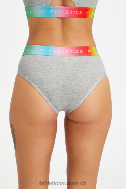 femmes Culotte taille haute 24/7 pride B0B6R2862 gris chiné clair Fabletics