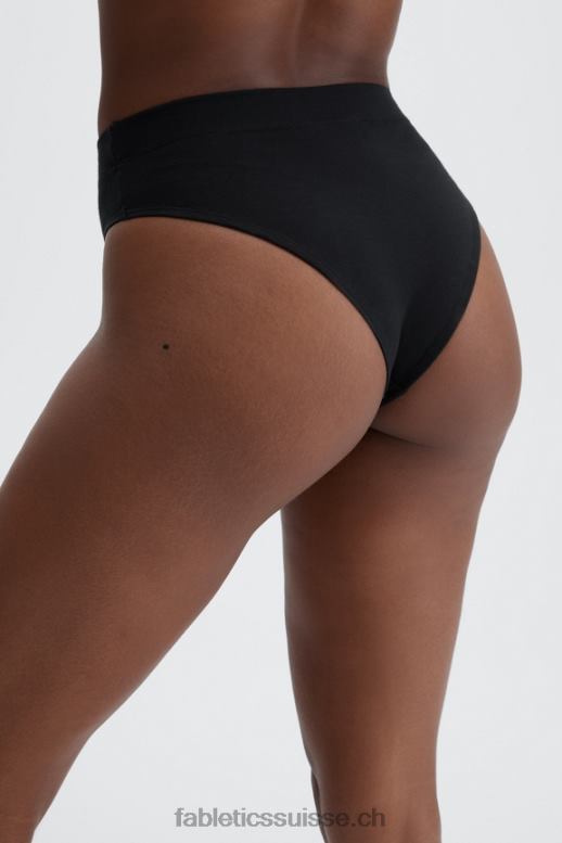 femmes culotte taille haute en coton élasthanne B0B6R2902 noir Fabletics