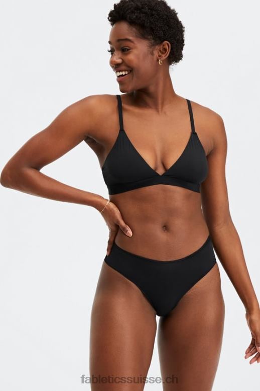 femmes slip classique au toucher fin B0B6R2833 noir Fabletics