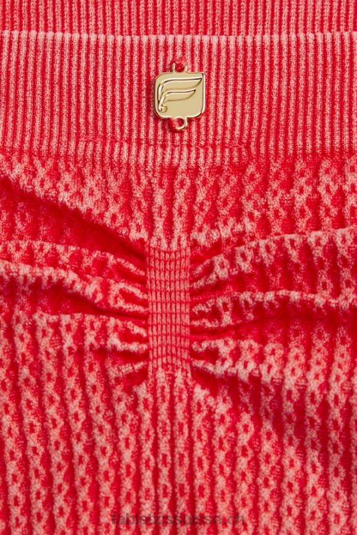 femmes slip en maille torsadée B0B6R2819 rouge fraise lavé Fabletics