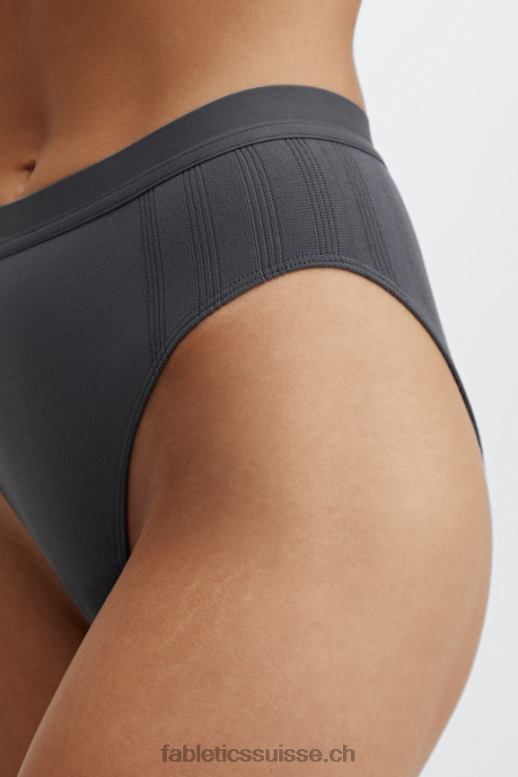 femmes slip taille haute en maille sculpturale B0B6R2855 étain Fabletics