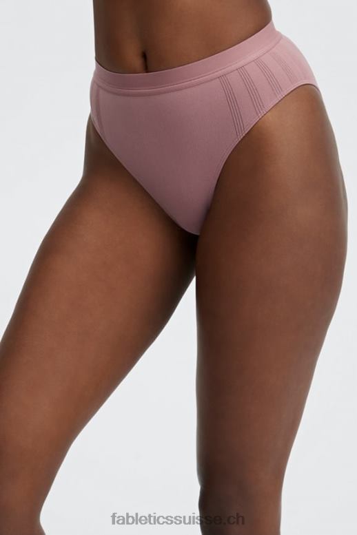 femmes slip taille haute en maille sculpturale B0B6R2856 rose terre Fabletics