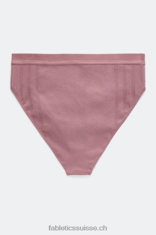 femmes slip taille haute en maille sculpturale B0B6R2856 rose terre Fabletics