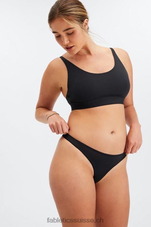 femmes string au toucher fin B0B6R2844 noir Fabletics