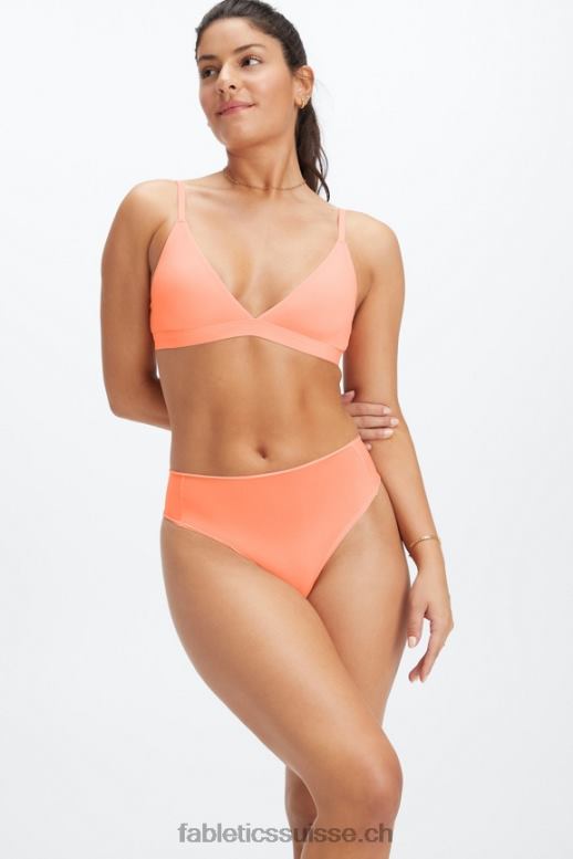femmes string taille haute au toucher fin B0B6R2882 corail Fabletics