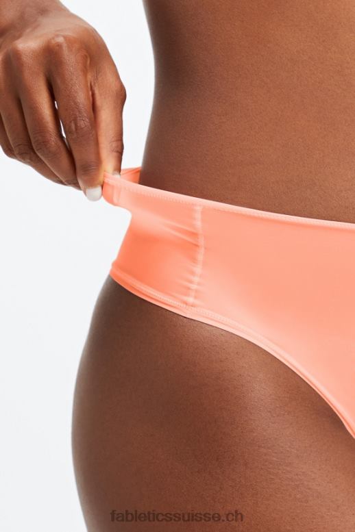 femmes string taille haute au toucher fin B0B6R2882 corail Fabletics