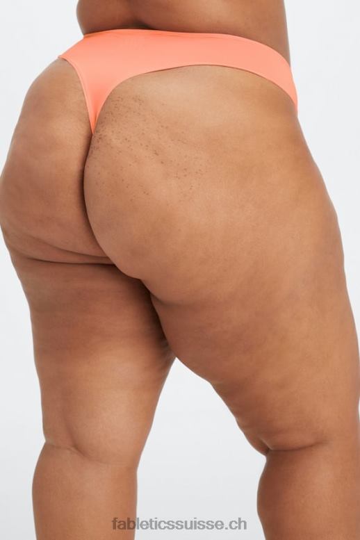 femmes string taille haute au toucher fin B0B6R2883 corail Fabletics