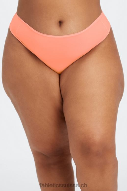 femmes string taille haute au toucher fin B0B6R2883 corail Fabletics