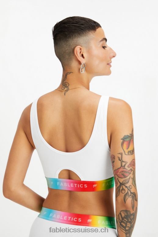 femmes Brassière Pride Lounge 24h/24 et 7j/7 B0B6R1582 blanc Fabletics