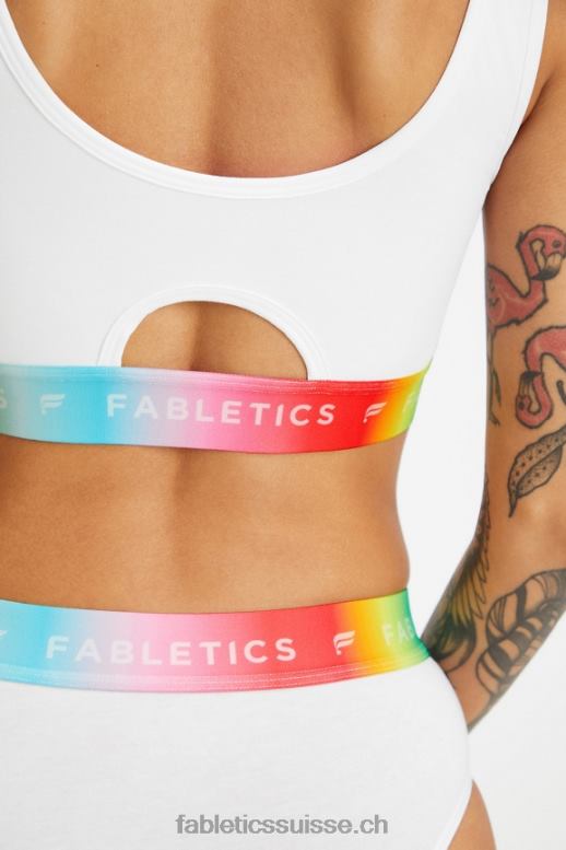 femmes Brassière Pride Lounge 24h/24 et 7j/7 B0B6R1582 blanc Fabletics