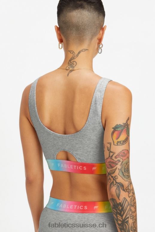 femmes Brassière Pride Lounge 24h/24 et 7j/7 B0B6R1584 gris clair chiné Fabletics