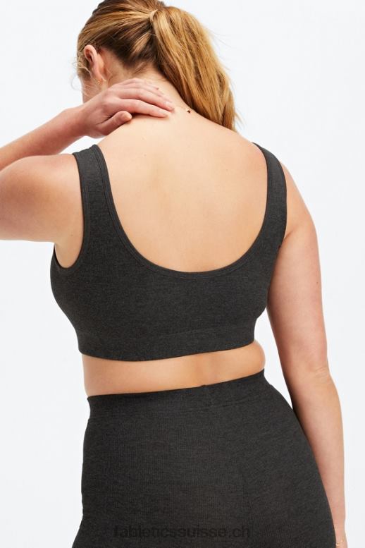 femmes bralette à dos échancré B0B6R1549 bruyère noire Fabletics