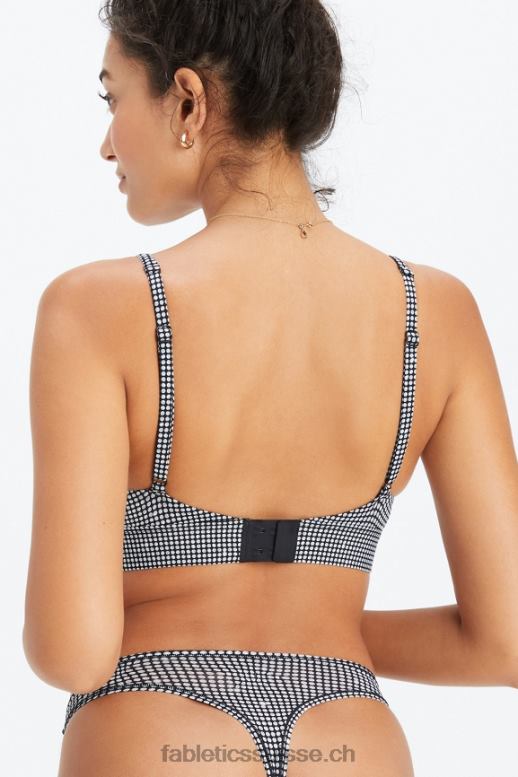 femmes bralette à encolure dégagée au toucher fin B0B6R1569 bling bling/noir Fabletics