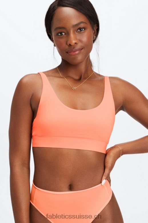 femmes bralette à encolure dégagée au toucher fin B0B6R1572 corail Fabletics