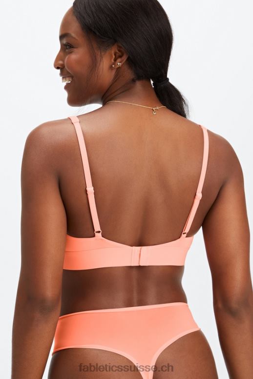 femmes bralette à encolure dégagée au toucher fin B0B6R1572 corail Fabletics