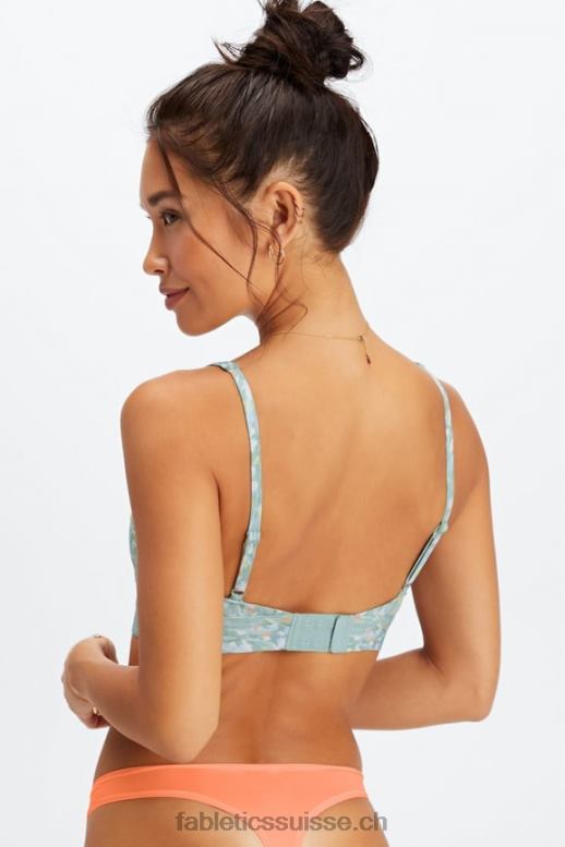 femmes bralette à encolure dégagée au toucher fin B0B6R1573 jardin lumière du jour Fabletics
