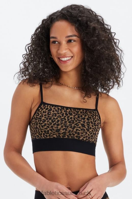femmes bralette midi sans couture nuage B0B6R1511 guépard ondulé/noir Fabletics