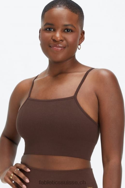 femmes bralette midi sans couture nuage B0B6R1512 Café Chicorée Fabletics