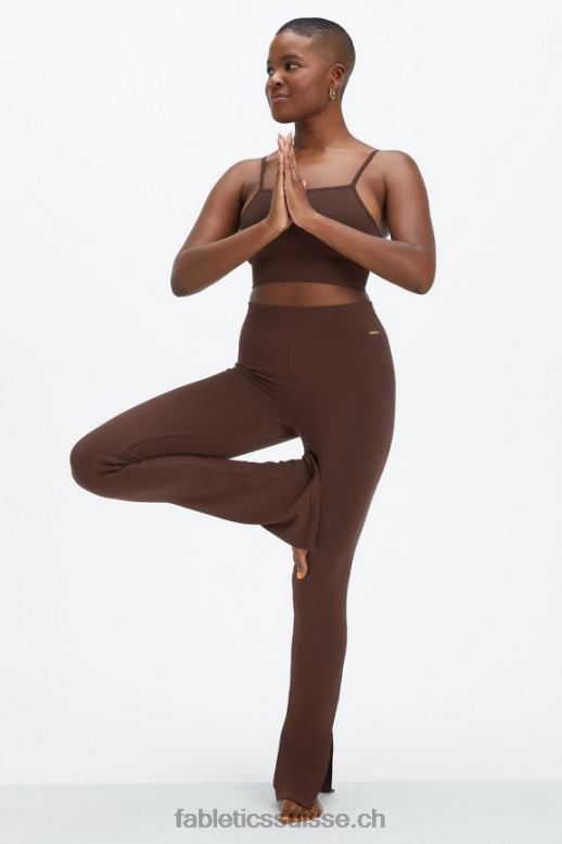 femmes bralette midi sans couture nuage B0B6R1512 Café Chicorée Fabletics