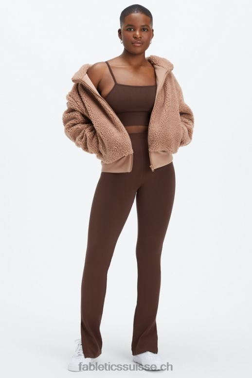 femmes bralette midi sans couture nuage B0B6R1512 Café Chicorée Fabletics