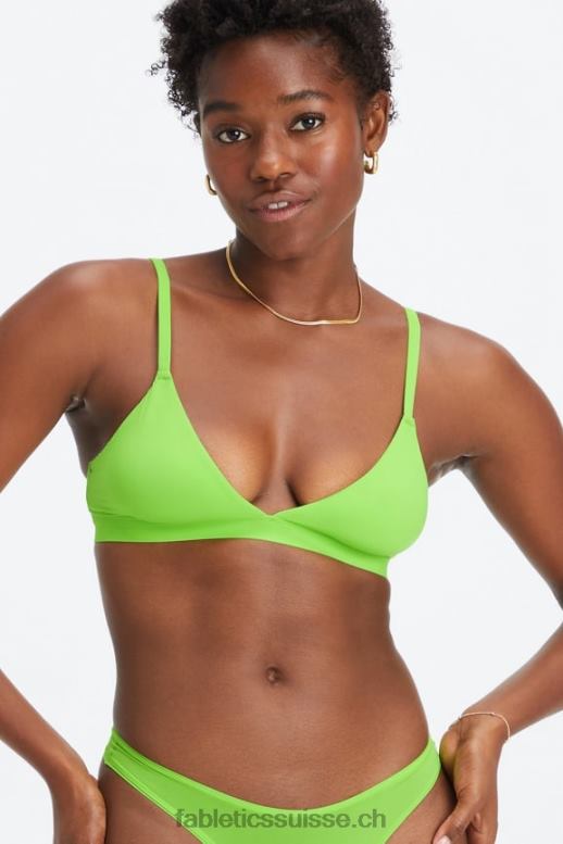 femmes bralette triangle au toucher fin B0B6R1538 pomme aigre Fabletics