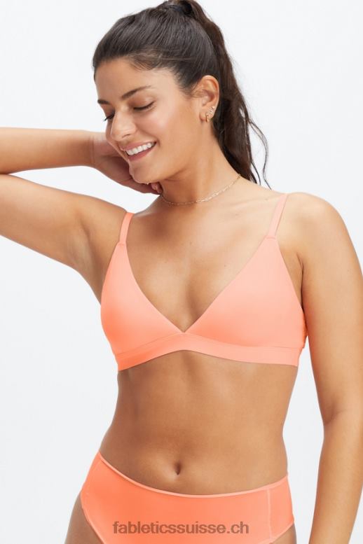 femmes bralette triangle au toucher fin B0B6R1541 corail Fabletics