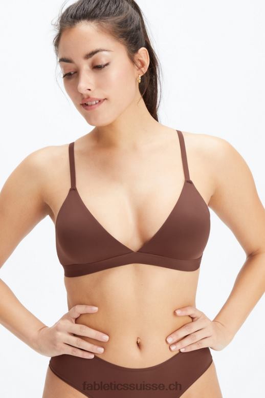 femmes bralette triangle au toucher fin B0B6R1544 marron selle Fabletics