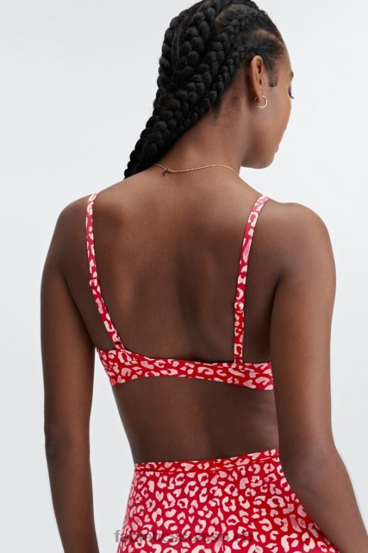femmes bralette triangle au toucher fin B0B6R1546 baiser de léopard rouge Fabletics