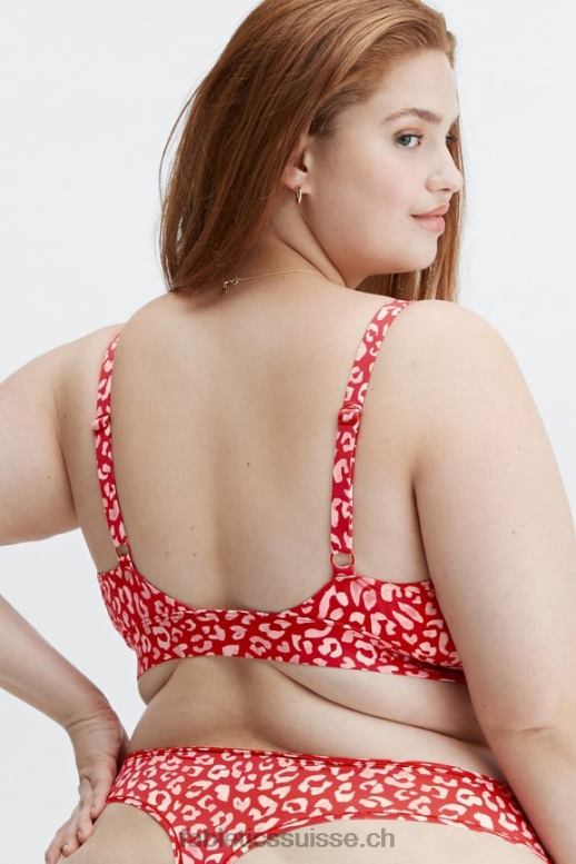 femmes bralette triangle au toucher fin B0B6R1547 baiser de léopard rouge Fabletics