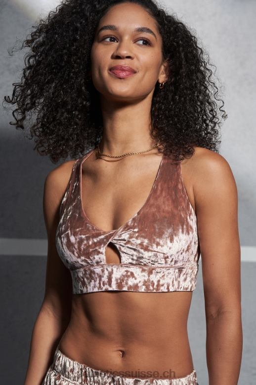 femmes brassière de sport torsadée en velours frappé oasis B0B6R1528 nounours Fabletics