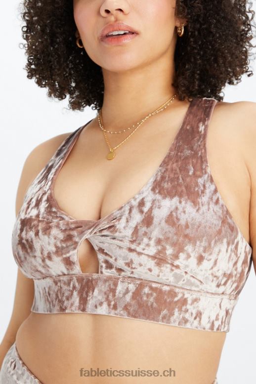 femmes brassière de sport torsadée en velours frappé oasis B0B6R1528 nounours Fabletics