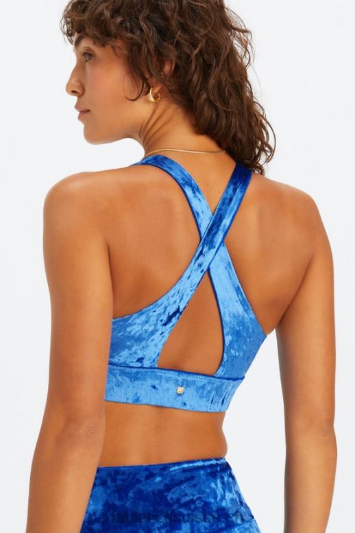 femmes brassière de sport torsadée en velours frappé oasis B0B6R1529 céleste Fabletics
